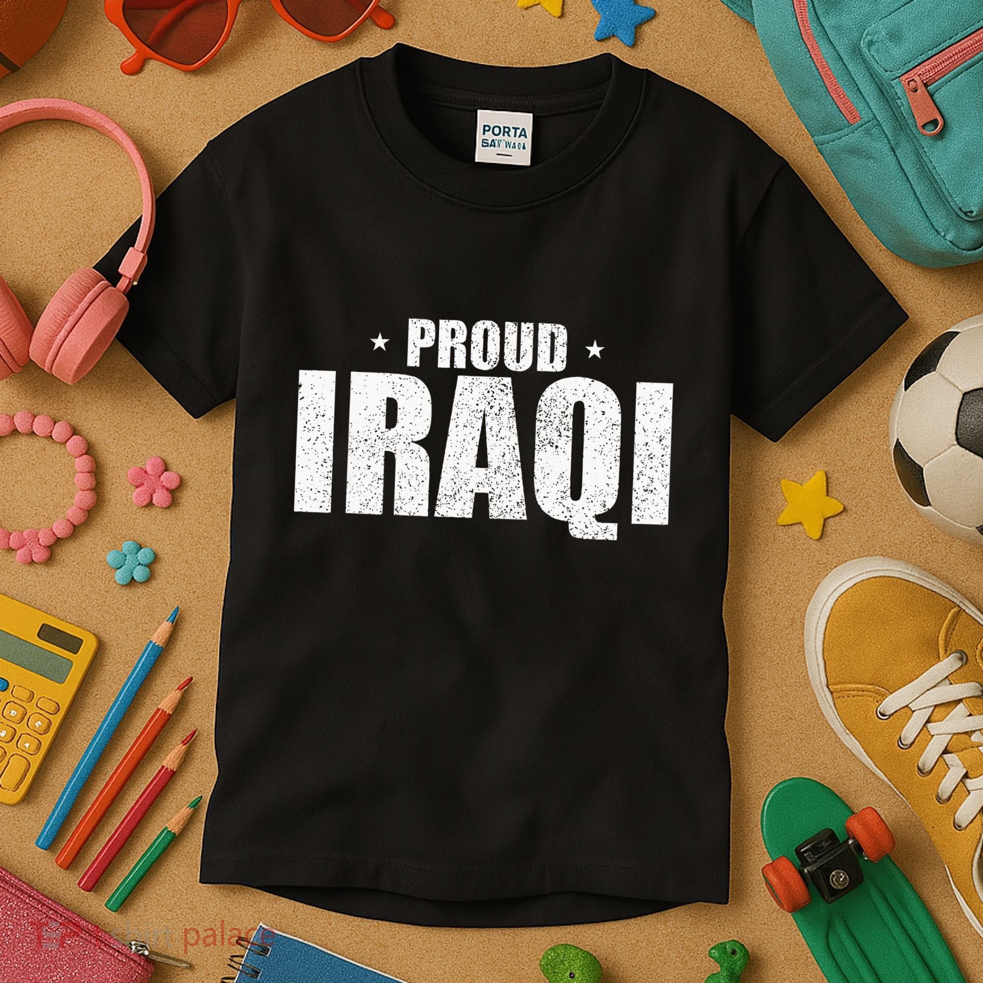 Iraqi Funny Iraq Flag Retro Country Kids T-Shirt