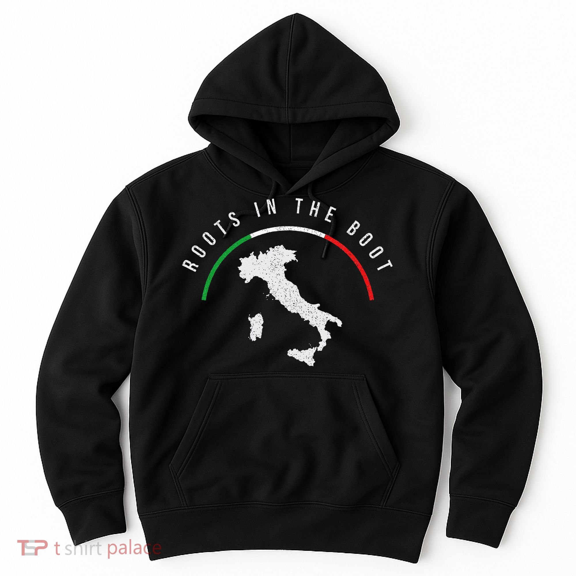 Italy Flag & Italian Map Funny Pun Italia Men Women Hoodie