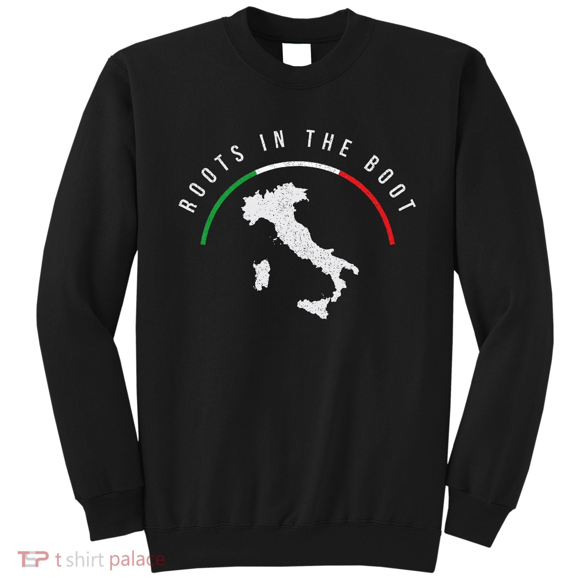 Italy Flag & Italian Map Funny Pun Italia Men Women Sweatshirt