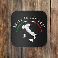 Italy Flag & Italian Map Funny Pun Italia Men Women Coaster thumb 0