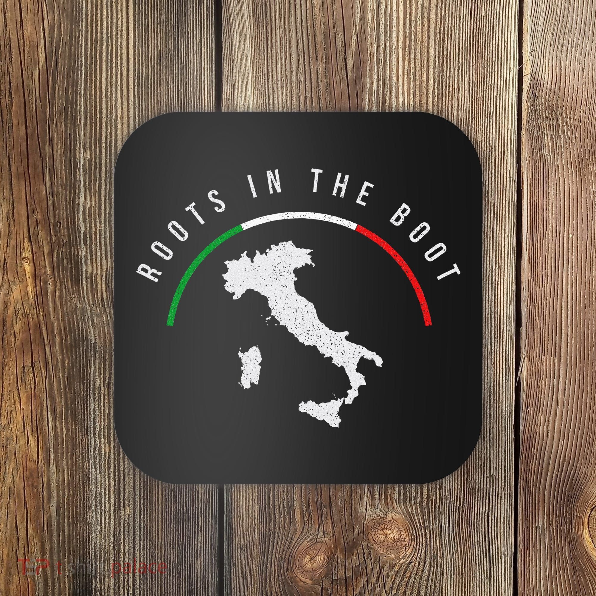 Italy Flag & Italian Map Funny Pun Italia Men Women Coaster