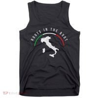 Italy Flag & Italian Map Funny Pun Italia Men Women Tank Top thumb 0