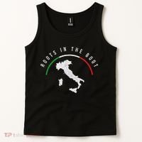Italy Flag & Italian Map Funny Pun Italia Men Women Tank Top thumb 2