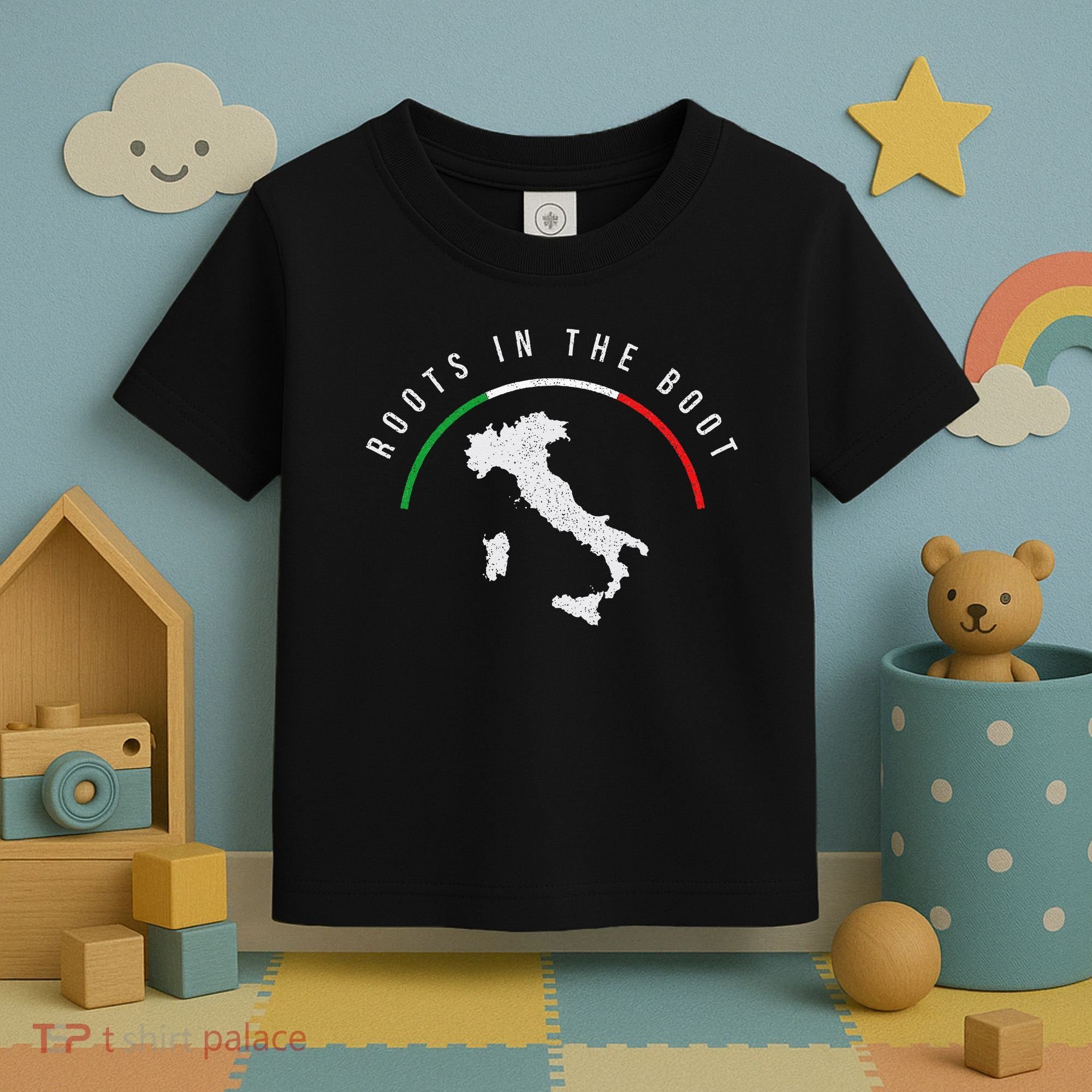Italy Flag & Italian Map Funny Pun Italia Men Women Toddler T-Shirt