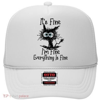 It's Fine I'm Fine Everything Fine Cat Cute Cat Hat