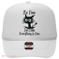 It's Fine I'm Fine Everything Fine Cat Cute Cat Hat thumb 0