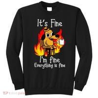 ItS Fine IM Fine Everything Is Fine Funny IM Fine Dog Sweatshirt thumb 0