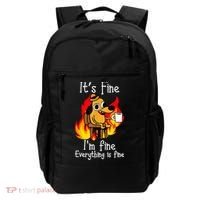 ItS Fine IM Fine Everything Is Fine Funny IM Fine Dog Backpack thumb 0