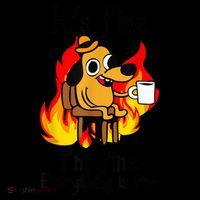 ItS Fine IM Fine Everything Is Fine Funny IM Fine Dog Coffee Mug thumb 5