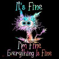 Its Fine Im Fine Everything Is Fine Tie Dye Cat Pajama Set thumb 2