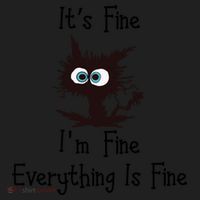 It's Fine I'm Fine Everything Is Fine Funny Cat Golf Towel thumb 3