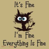 It's Fine I'm Fine Everything Is Fine Funny Cat Mousepad thumb 1