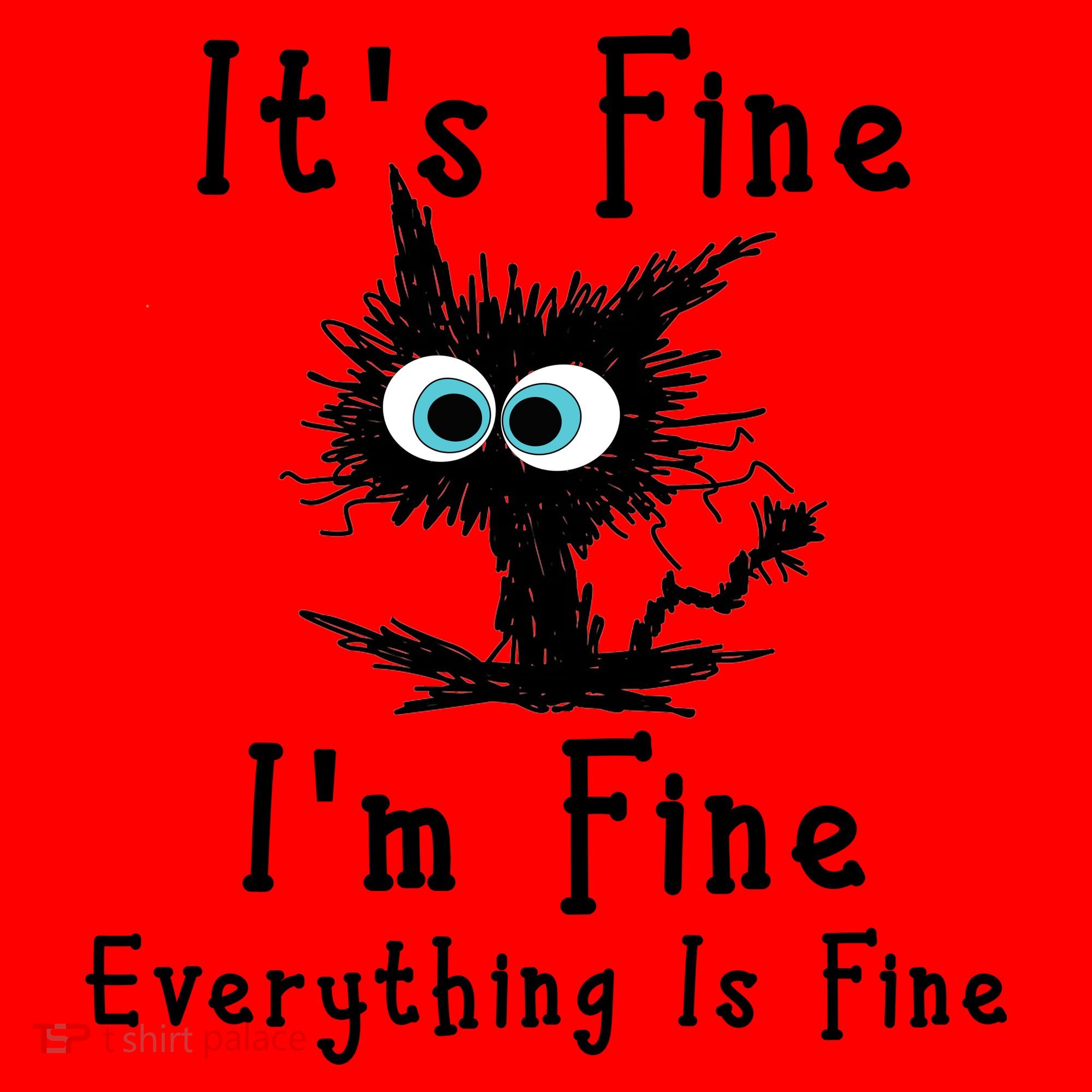 It's Fine I'm Fine Everything Is Fine Santa Hat