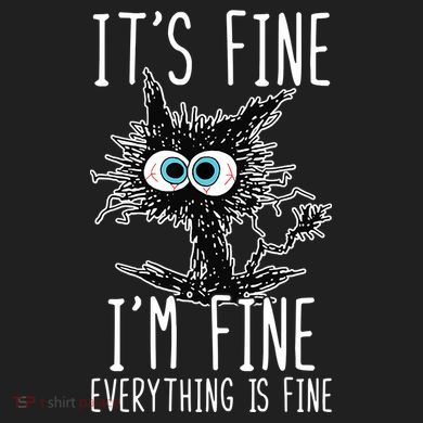 It's Fine I'm Fine Everything Is Fine Funny Black Cat Women's Dry Zone Grid Polo