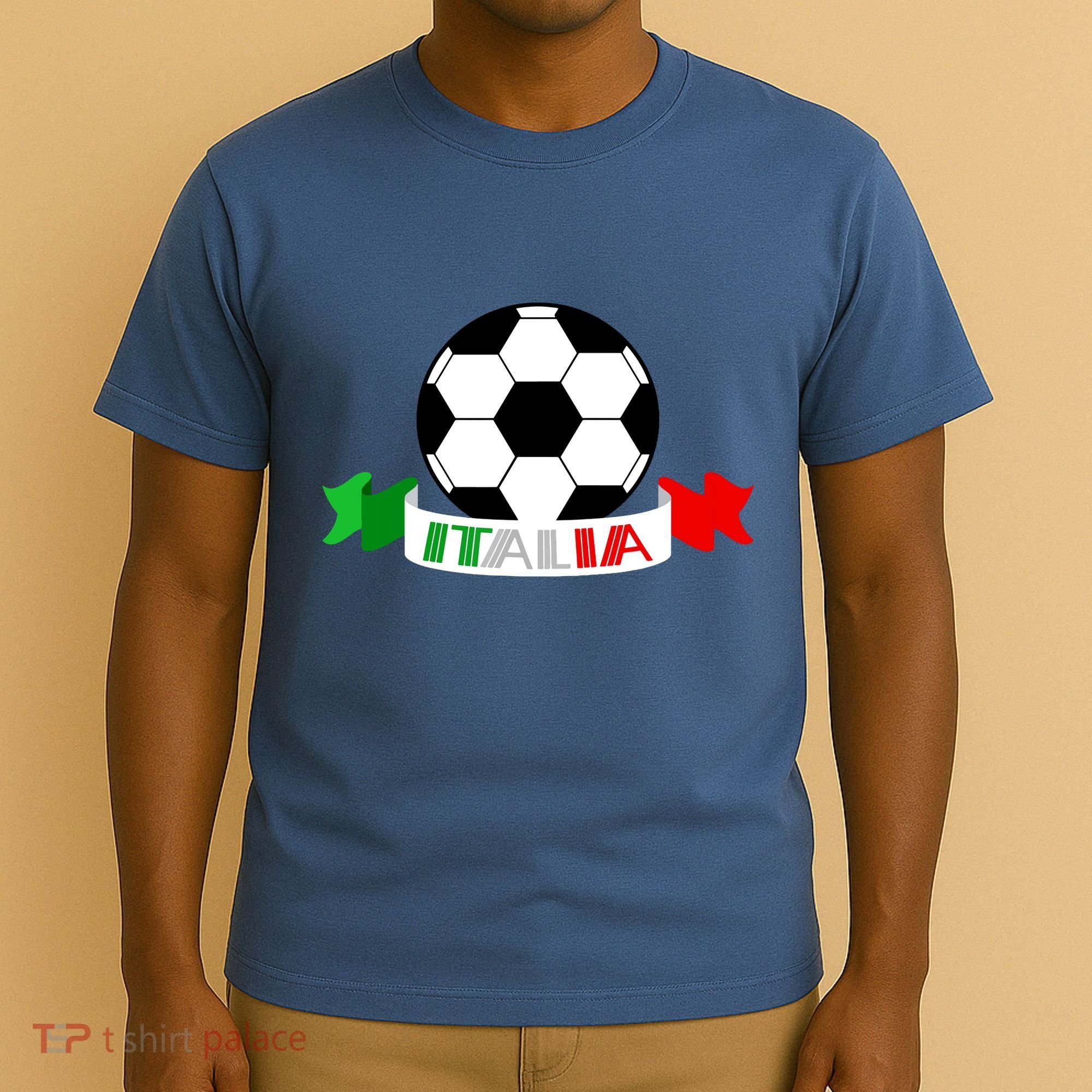 Italy Football Italian Flag Soccer Ball Italia Gift T-Shirt