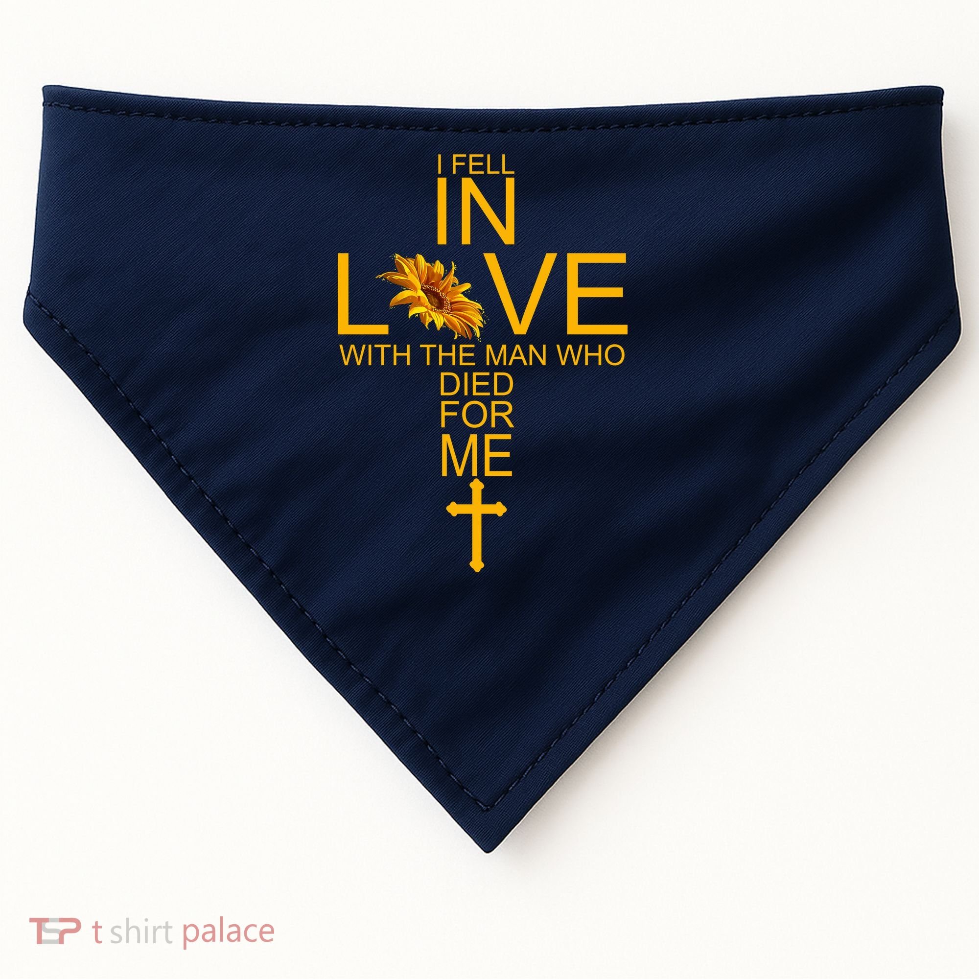 I Fell In Love With The Man Who Died For Me USA-Made Doggie Bandana