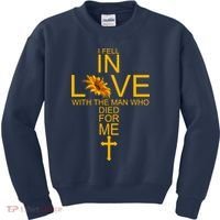 I Fell In Love With The Man Who Died For Me Kids Sweatshirt thumb 0