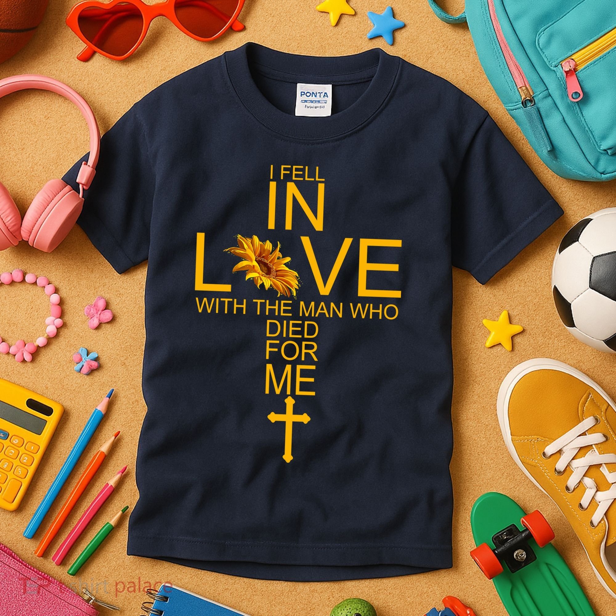 I Fell In Love With The Man Who Died For Me Kids T-Shirt