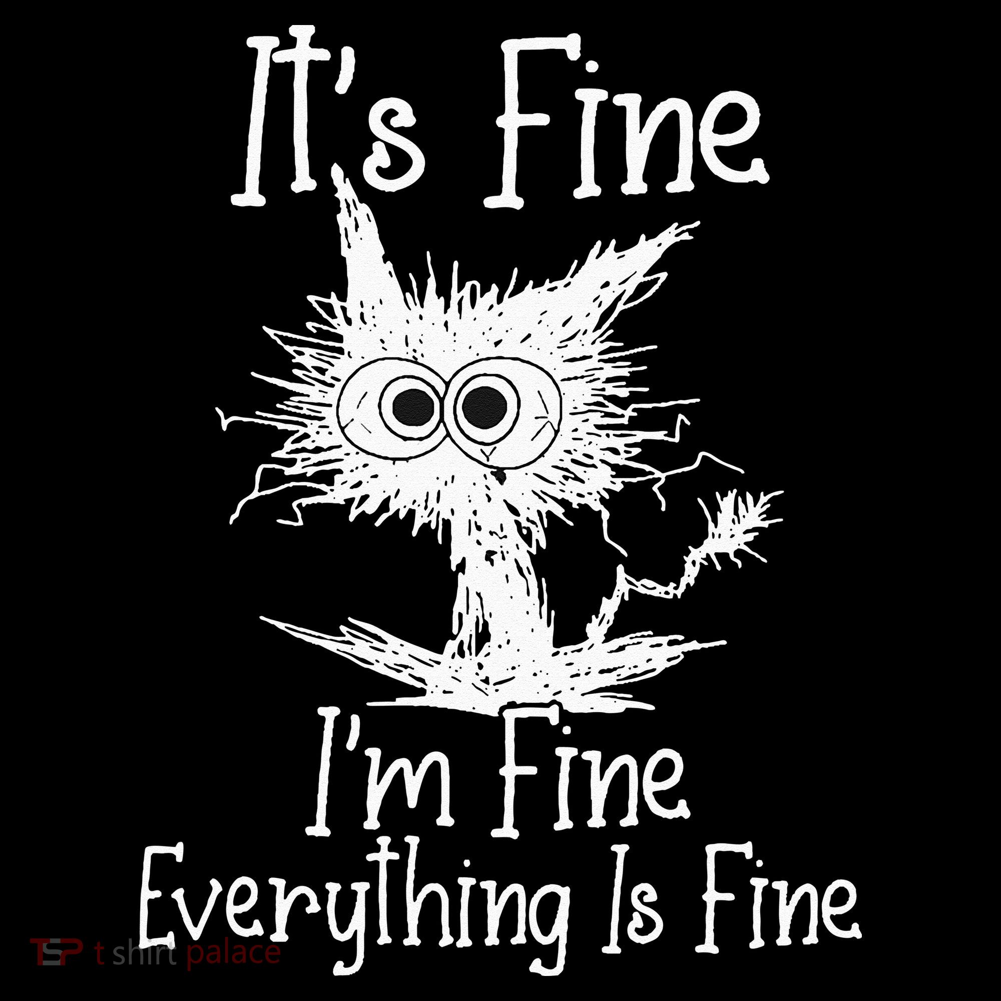 Its Fine Im Fine Everything Is Fine Funny Cat Women's Long Sleeve Shirt