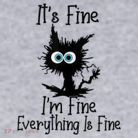 It's Fine I'm Fine Everything Is Fine Cat It's Fine I'm Fine Women's Sweatshirt thumb 2