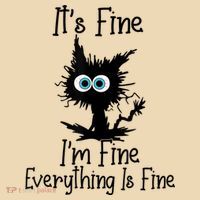 It's Fine I'm Fine Everything Is Fine Cat It's Fine I'm Fine Tote Bag thumb 4