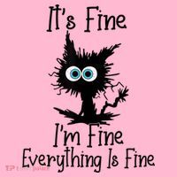It's Fine I'm Fine Everything Is Fine Cat It's Fine I'm Fine Coaster thumb 2