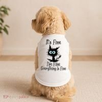 It's Fine I'm Fine Everything Is Fine Cat It's Fine I'm Fine Doggie Tank thumb 2