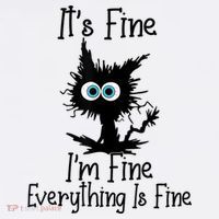 It's Fine I'm Fine Everything Is Fine Cat It's Fine I'm Fine Coffee Mug thumb 5