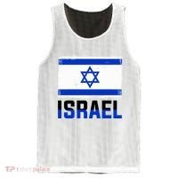 Israel Flag Israel Mesh Reversible Basketball Jersey Tank thumb 0
