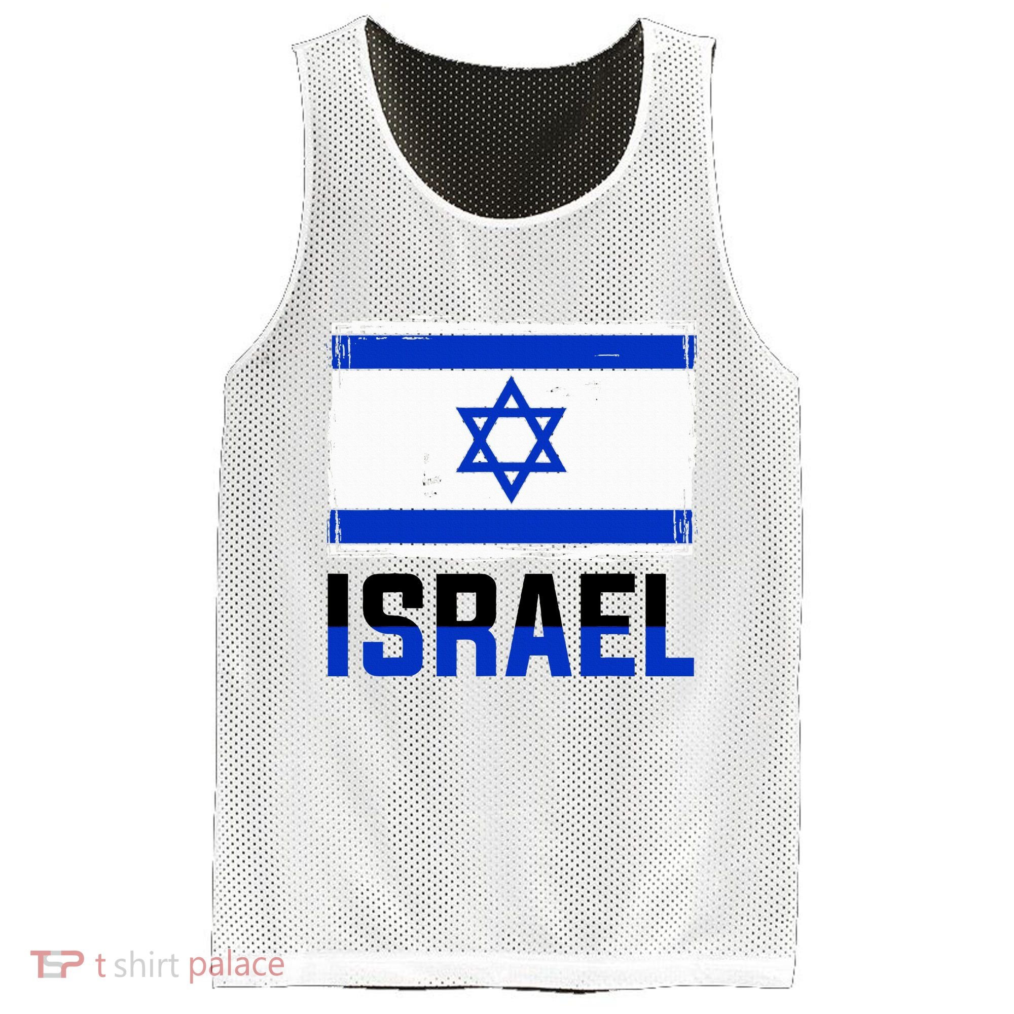 Israel Flag Israel Mesh Reversible Basketball Jersey Tank