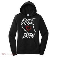 Iran Free Iran Symbol Heart Map Freedom Heart Love Women's Hoodie thumb 0