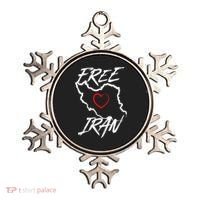 Iran Free Iran Symbol Heart Map Freedom Heart Love Ornament thumb 0