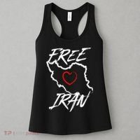 Iran Free Iran Symbol Heart Map Freedom Heart Love Women's Tank Top thumb 3