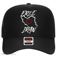 Iran Free Iran Symbol Heart Map Freedom Heart Love Hat thumb 0