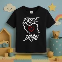 Iran Free Iran Symbol Heart Map Freedom Heart Love Toddler T-Shirt thumb 3
