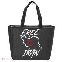 Iran Free Iran Symbol Heart Map Freedom Heart Love Tote Bag thumb 0