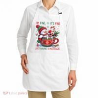 I'm Fine Its Fine Just Having A Meltdown Funny Snowman Christmas Apron thumb 2