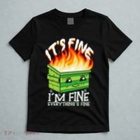 ItS Fine IM Fine Everything Is Fine Dumpster Fire Funny T-Shirt thumb 5