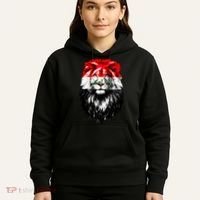 Iraqi Flag Iraq Pride Lion Face Hoodie thumb 5