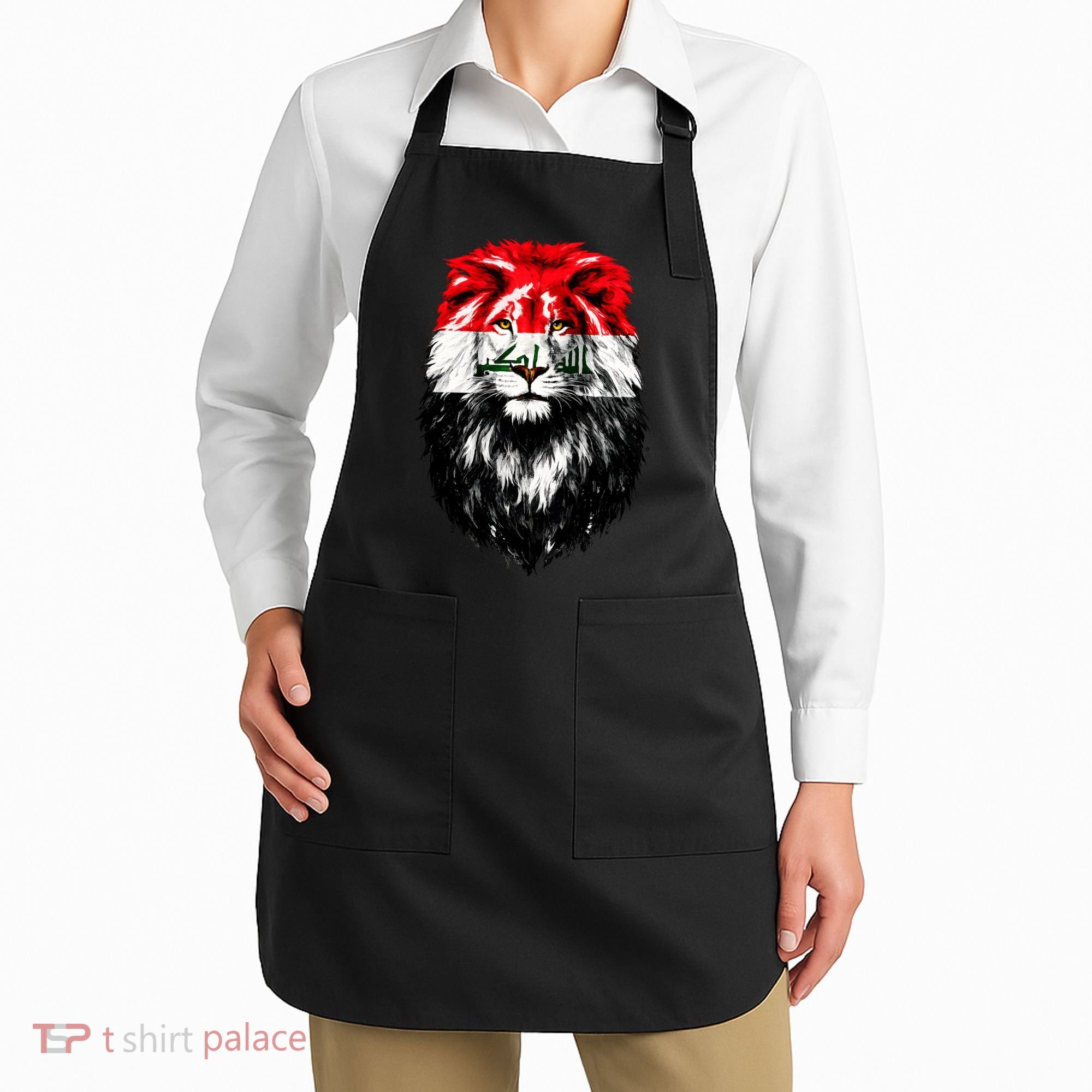 Iraqi Flag Iraq Pride Lion Face Apron