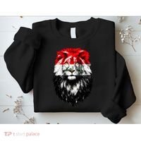 Iraqi Flag Iraq Pride Lion Face Sweatshirt thumb 2