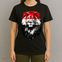 Iraqi Flag Iraq Pride Lion Face T-Shirt thumb 4