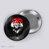Iraqi Flag Iraq Pride Lion Face Button thumb 0