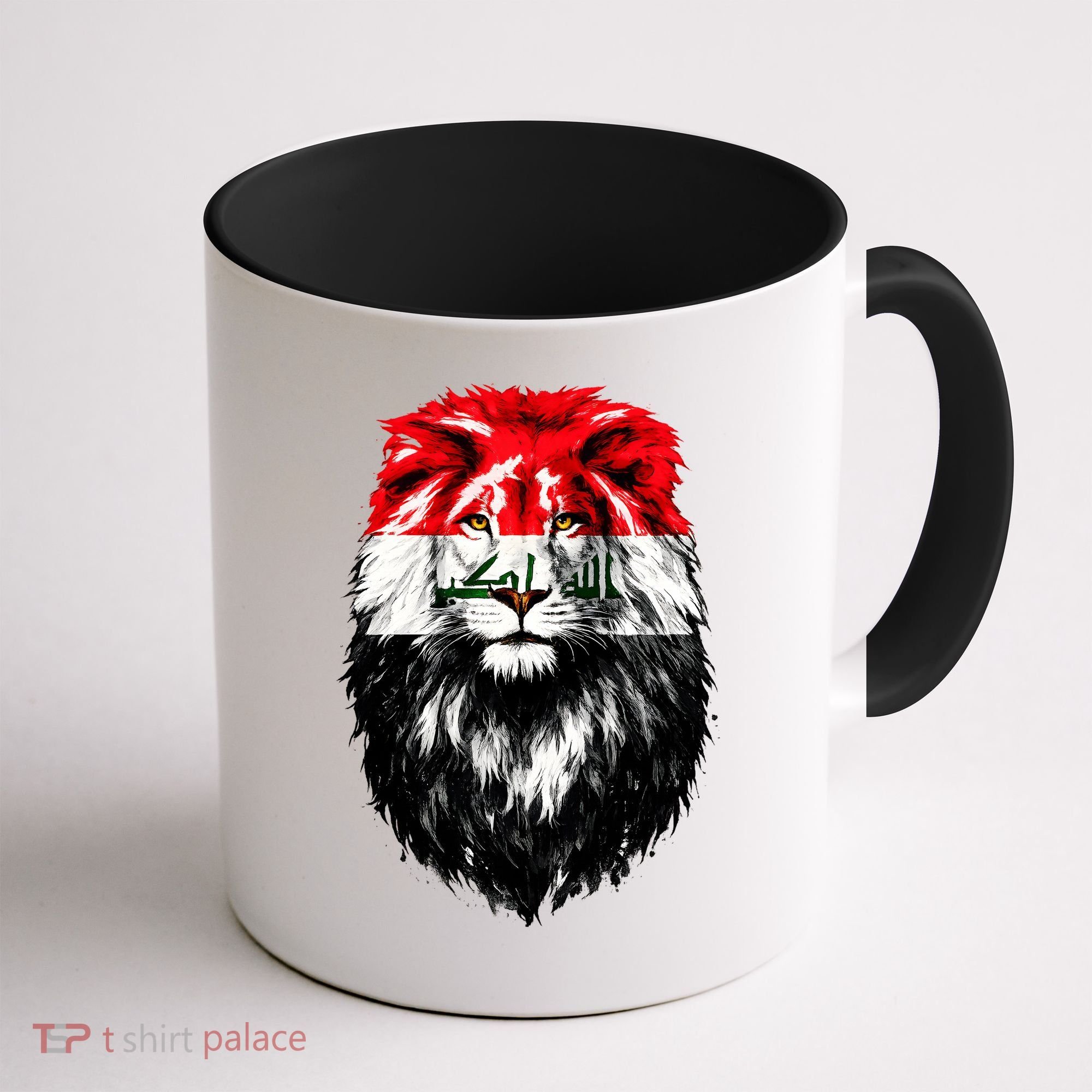 Iraqi Flag Iraq Pride Lion Face Coffee Mug