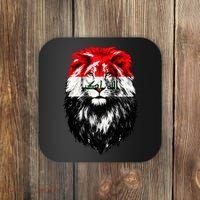 Iraqi Flag Iraq Pride Lion Face Coaster thumb 0