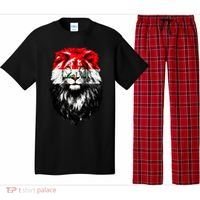 Iraqi Flag Iraq Pride Lion Face Pajama Set thumb 0