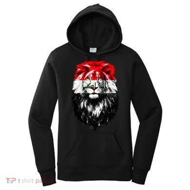 Iraqi Flag Iraq Pride Lion Face Women's Hoodie