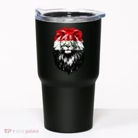Iraqi Flag Iraq Pride Lion Face Tumbler thumb 0