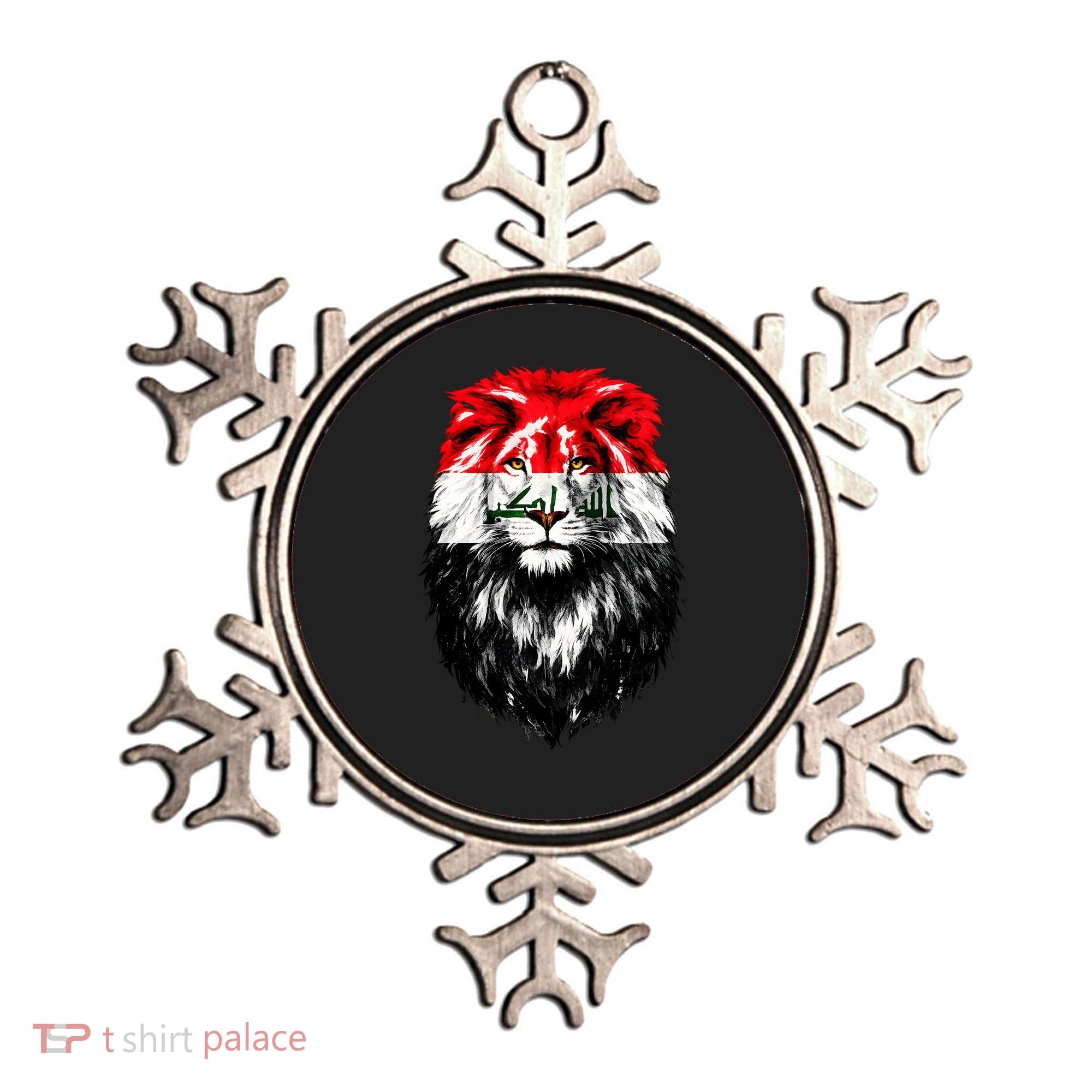 Iraqi Flag Iraq Pride Lion Face Ornament