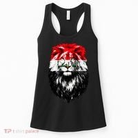Iraqi Flag Iraq Pride Lion Face Women's Tank Top thumb 0